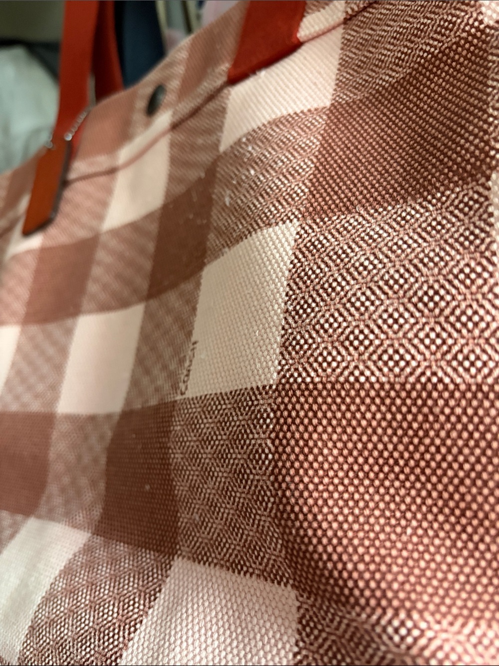 Coach Red and Pink Checkered Tote - Picture 13 of 13